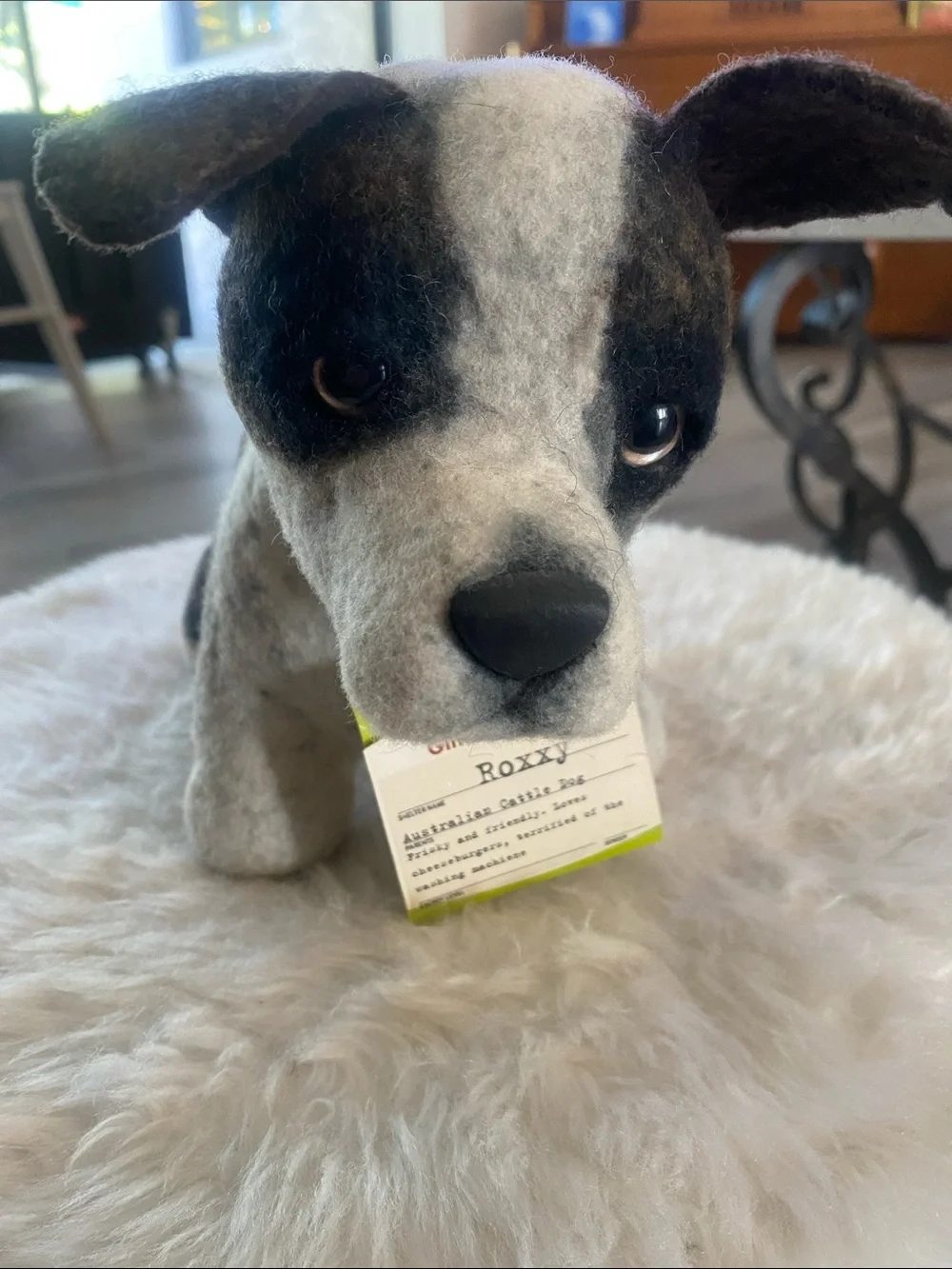 Roxxy Plush Dog Toy - Brown & Gray